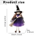 thumbnail image 3 of Hangable Witch Doll Ornament | Halloween Small Witch Figurine with Gauze Skirt,Sorceress Doll with Broom,Halloween Hanging Decoration,for Haunted House Room Door and Window Decoration, 3 of 8