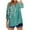 Green, variant on Womens Tops Fall Women's Fashion Printed T-Shirt Casual Loose Blouse with Buttons V-Neck Shirts 3/4 Sleeve Tops My Items