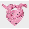 thumbnail image 3 of Bimba Pink Ranunculus & Stork Bird Printed Pure Silk Scarf For Hair Neck Head Bandanas For Women 40 x 40 Inches, 3 of 6
