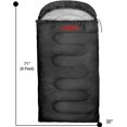 thumbnail image 3 of 10 Pack Bulk Wholesale of Cold Weather Hooded Sleeping Bags for Adults, Kids, Homeless, Camping, Indoors, Outdoors - 10 Count Hooded Sleeping Bags in Black 71"L x 30"W, 3 of 6
