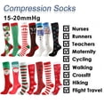thumbnail image 1 of Christmas Gift-Compression Socks ,1-4 Pairs Pressure Compression Socks Leg Support Stretch Compression Stockings for Men & Women, 1 of 4