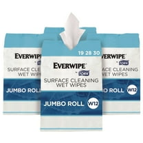 Tork 192830 6 in. x 6 in. 1-Ply Surface Cleaning Wet Wipe - Lemon, White (4 Rolls/Carton)