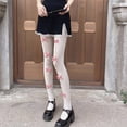 thumbnail image 5 of Juosiy Womens Cute Fashion Hollow-out Bow Pantyhose Spring and Autumn Lace Stockings, 5 of 6