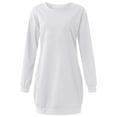 thumbnail image 4 of Womens Clothing Women's Solid Sweatshirt Ladies Fashion Loose Long Sleeve Pocket Solid Color Long Pullover Sweater, 4 of 4