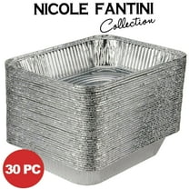 30 Pack Half-Size 9" x 13" Aluminum Deep Steam Disposable Pans Regular Weight