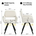 thumbnail image 4 of Homy Casa Modern Set of 2 Swivel Accent Chair with Armrests and Open Back, Upholstered Seat, Beige Fabric, 4 of 10