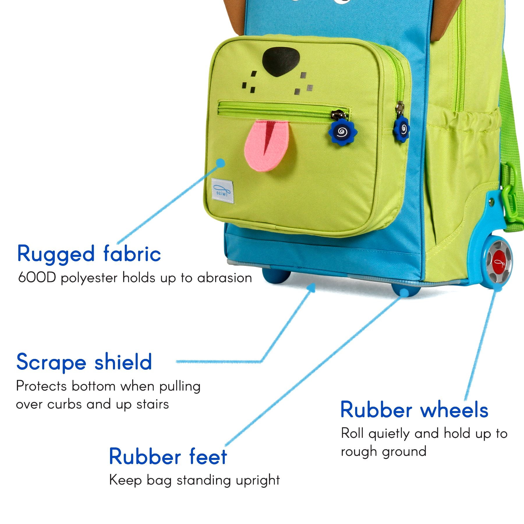 twise side-kick school, travel rolling backpack for kids and toddlers