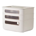 thumbnail image 1 of Caja de almacenamiento de enrutador WiFi inalámbrico, organizador de cargador de energía, tira de alimentación, caja oculta, cubierta de enchufe de Blanco 3 Capas Macarena Estuche de almacenamiento, 1 of 8