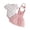 ZE Pink, variant on Girls Spring Outfits Ribbed Romper Short Sleeve Top And Bowknot Plaid Suspender Skirts Baby Boy Clothes Pink 9 Months-12 Months