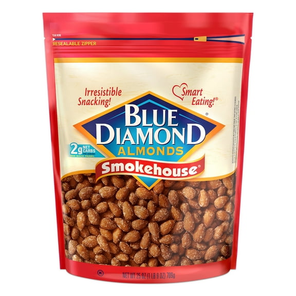 Pack Of 2 Blue Diamond Smokehouse Almonds - 25 oz (Packaging May Vary)