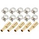 thumbnail image 1 of Unique Bargains 5 juegos de 8-12 mm para manguera, tubo de púas, montaje de tubería, conectores de montaje de manguera de cobre con abrazaderas, 1 of 1