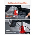 thumbnail image 3 of 20 Ton Air Hydraulic Bottle Jack 44092 lbs Capacity 10.2-19.5 Inch Lifting Range Heavy Duty Welded Pneumatic Manual Jack Pump for Car SUV Truck RV Auto Repair Red, 3 of 6