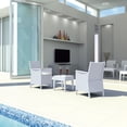 thumbnail image 6 of Luxury Commercial Living 3-Piece White Patio Conversation Set with Sunbrella White Cushion 35.5", 6 of 6