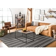 thumbnail image 3 of SAFAVIEH Montauk Marta Striped Cotton Area Rug, Black/Ivory, 4' x 6', 3 of 9