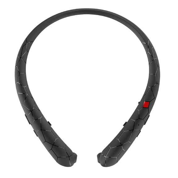 GJX 2026 New Headphones Retractable,Neckband Earbuds Wireless Headset Sports Noise Cancelling Stereo Earphones with Microphone Compatible with Iphone,Android,Samsung,Pc,Sweatproof (Black)