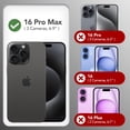 thumbnail image 2 of Funda de teléfono GONEZ compatible con iPhone 16 Pro Max negra, 2 of 9