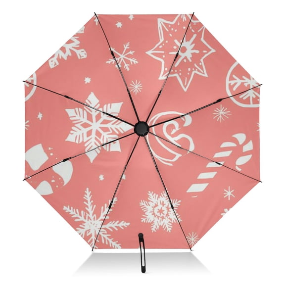 Christmas Theme Design Extra Large Automatic Umbrella, UV Protection, Waterproof, Auto Open and Close