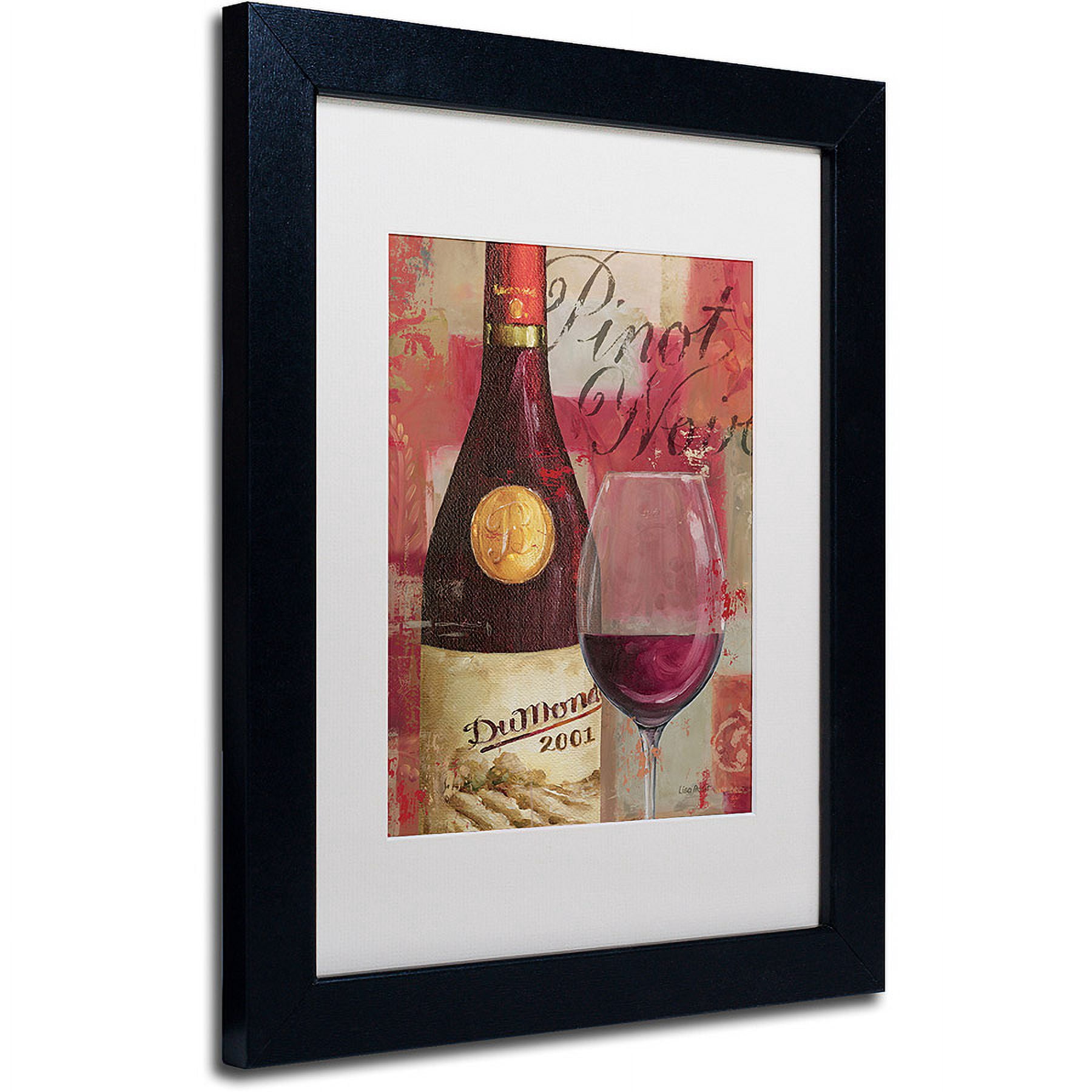 Trademark Fine Art "Vin Abstract I" Canvas Art by Lisa Audit, White Matte, Black Frame