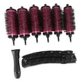 thumbnail image 5 of 6pcs/set 3 Sizes Detachable Handle Hair Roller Brush with Positioning Clips Aluminum Ceramic Barrel Curler Comb Hairdresser, 5 of 5