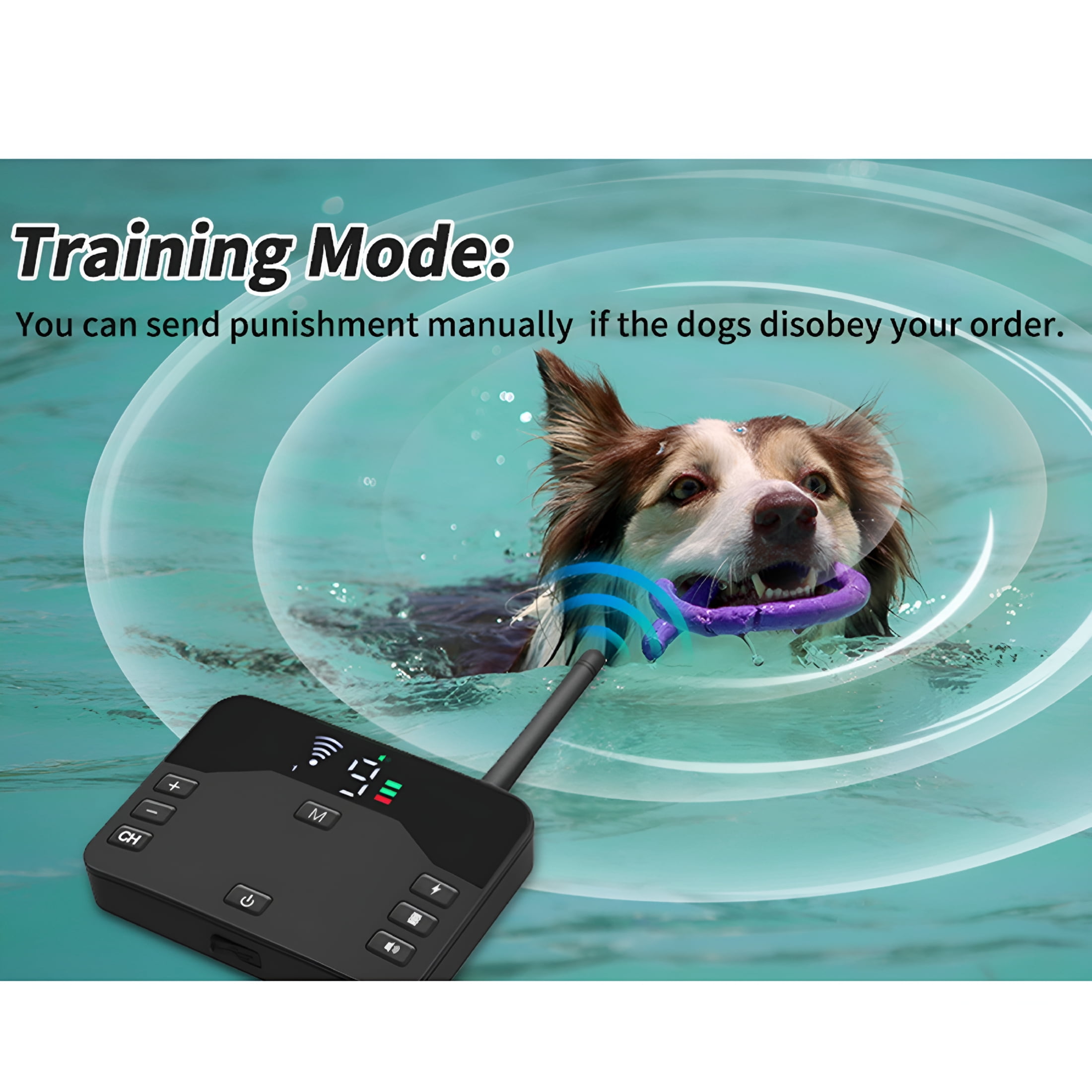 HBMYN Wireless Electronic Pet Fence 2-In-1 for Dogs Trainer Waterproof Up to 800 Ft