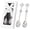 Silver, variant on Giaone 2Pcs Coffee Spoons Crown-Shape Dessert Spoons Long Handle Tea-Spoons for Home