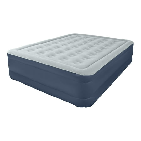 SERTA 18 RAISED QUEEN WITH NEVERFLAT PUMP BLUE