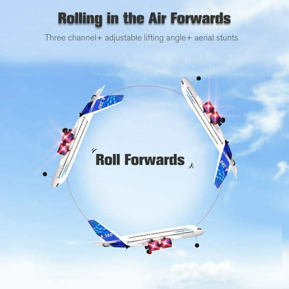 Airplane RC Airplane 2.4G Three Channel 360 Degree Roll Remote Control Flying Aircraft For Beginner