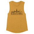 thumbnail image 1 of Skyline Buenos Aires Argentina Women's Muscle Tank Medium Antique Gold, 1 of 5