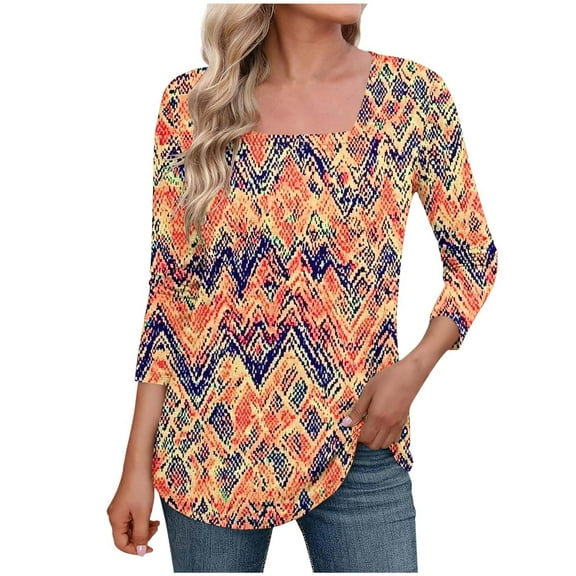 Cilsoka 3/4 Sleeve T Shirts for Women Womens Graphic Shirts Cheap Going out Tops for Women Plus Womens Tunics Long Sleeve Fall Tunic Lace Blouses for Women Dressy Casual Sexy My Orders