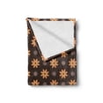 thumbnail image 2 of Brown Soft Flannel Fleece Throw Blanket, Spring Summer Time Orange Flowers Kitchen Living Room Design Art Print, Cozy Plush for Indoor and Outdoor Use, 50" x 70", Dark Brown Vermilion, by Ambesonne, 2 of 6