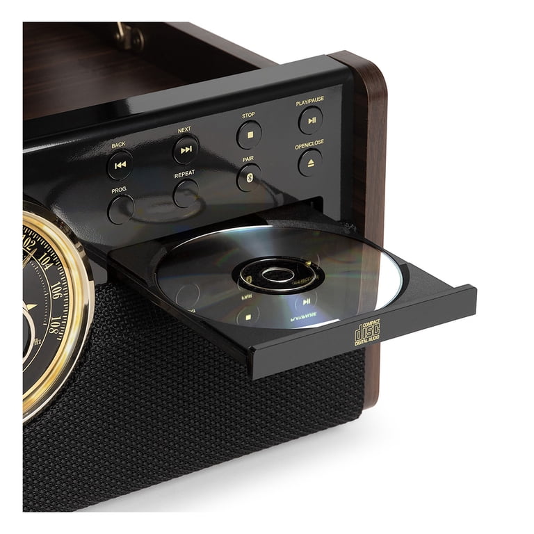 Victrola 7-in-1 Bluetooth Record Player with 3-Speed Turntable, CD