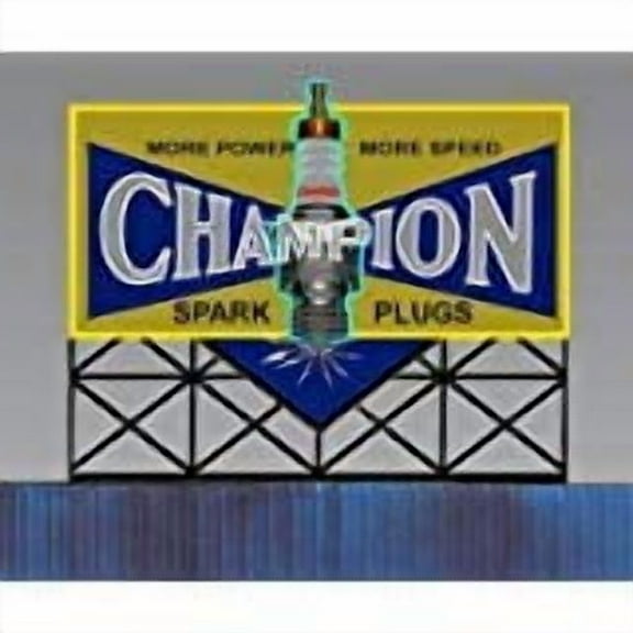 5071 Large Model Champion Spark Plug Animated Lighted Billboard by Miller Signs