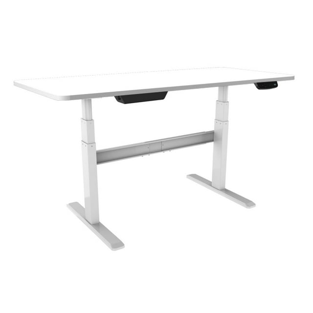 Bordeaux Electric Stand Desk | Sit Stand Desk with White Frame and White Table Top | Stand up Desk for Home and Office