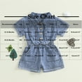 thumbnail image 3 of ZACPNCV Toddler Girl Jumpsuit Shorts Little Girl Overalls Clothes Baby Jean Romper Summer One Piece Outfit Blue 12-18 Months, 3 of 9