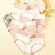 thumbnail image 1 of Bragas de talla grande de M-5XL para mujer, ropa interior adelgazante de cintura alta de algodón, sin costuras, lencería transpirable para mujer, 4 Uds. Tan Jianjun unisex, 1 of 2