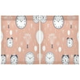 thumbnail image 2 of Clock and Fireworks Kitchen Curtains Tier Set 27x24 Inch 2 Panels Semi Sheer Light Filtering Privacy UV Protection, 2 of 8