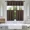 BROWN, variant on 2 Sets 3PC ORANGE Faux Silk Kitchen Blackout Curtain Set Includes Valance (60"x14") & Two Tiers (30"x24") Elegant Light-Blocking Solid GHL4