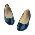 thumbnail image 4 of Dream Pairs Kids Girls Wedding Mary Jane Shoes Casual Dress Shoes Slip On Flat Shoes Muy Navy/Pat Size 9, 4 of 6