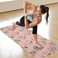 thumbnail image 6 of Pink Cow Happy Pattern Hot Yoga Mat Towel Non Slip for Hot Yoga - Quick-Drying Yoga Mat Cover with 4 Corner Pockets with Travel Bag - Hot Yoga Towel Non Slip 74"x26", 6 of 6