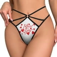 thumbnail image 2 of I Love You Letters Love Heart Open Type Women's Panties Crotch Opening G-strings Thongs Lingeries Underwear, 2 of 7