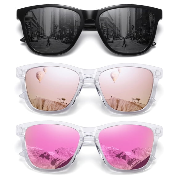 Gafas de sol MEETSUN polarizadas con protección UV400, paquete de 3