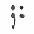 thumbnail image 2 of Baldwin Reserve SCCOLXROUTRR049 Single Cylinder Columbus Handleset Round Knob and Traditional Rose with 6AL Latch and Dual Strike Matte Brass and Black Finish, 2 of 5