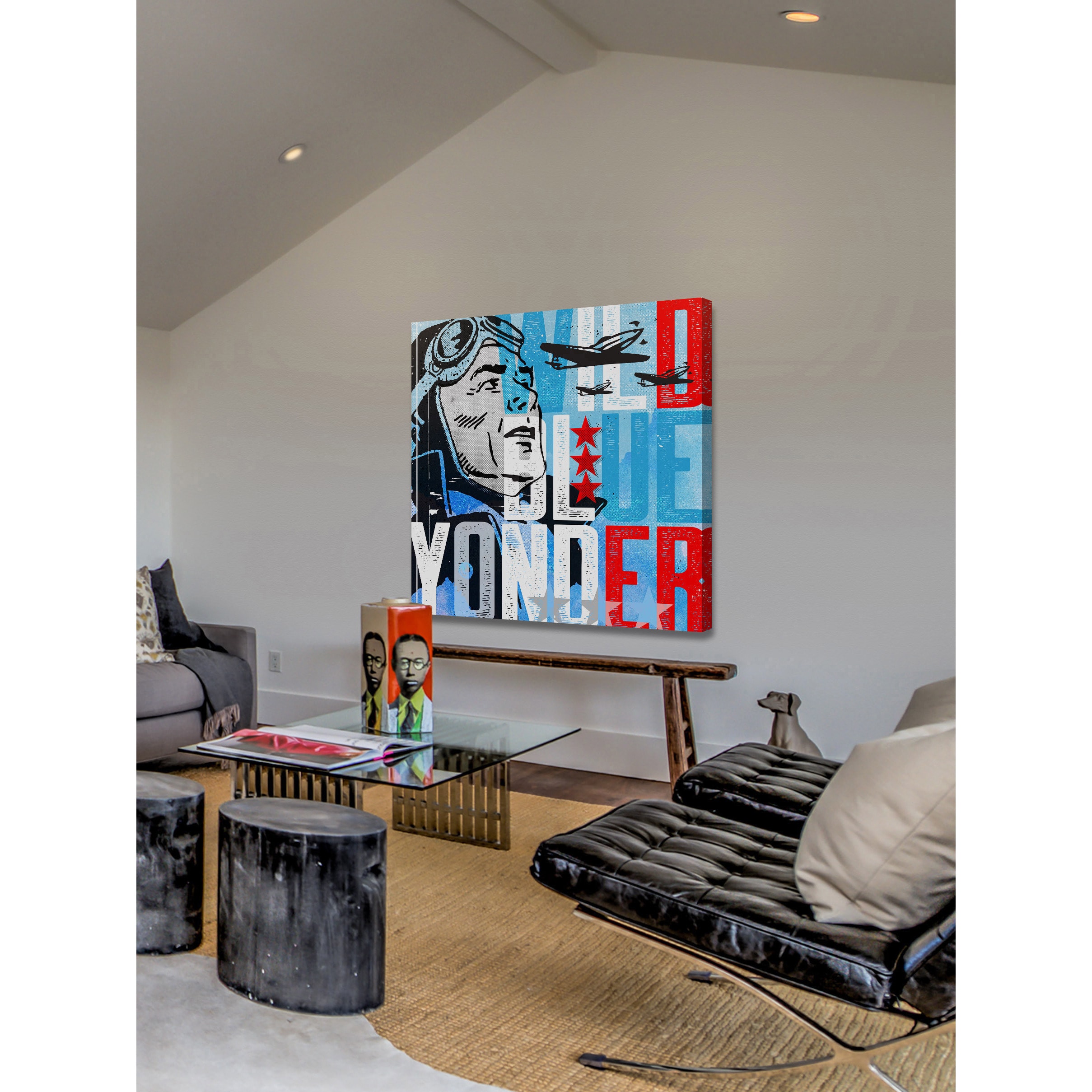 Marmont Hill "Wild Blue Yonder Pilot" by Rick Martin Painting Print on Wrapped Canvas