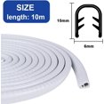 thumbnail image 2 of 1pc U-Shaped Car Door Edge Guard - Edge Guard - Rubber - Anti-Collision - Suitable for Most Cars (White, 10m), 2 of 4