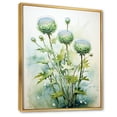 thumbnail image 2 of Designart "Green Thistle Majestic Thistle Painting III" Floral & Botanical Floater Framed Canvas Art Print, 2 of 7