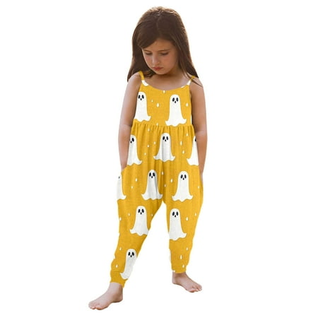 

Girls Fashionable and Casual Printed Suspender Jumpsuit Ha Yi Ha Lun Pants Children s Jumpsuit Baby Halloween Sweatshirt Romper Onesies 6-9 Months Boy Baby Girls Boys Thanksgiving