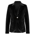 thumbnail image 4 of LIUJUNSHOP Velvet Blazer Women Casual Business Button Up Jacket Fall Winter Coats Notch Lapel Work Office Suit Jackets Blazer, 4 of 4