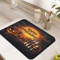 thumbnail image 3 of Dish Drying Mat for Kitchen Counter Halloween Moon Evil Pumpkin Scary Night Coffee Bar Mat Absorbant Collapsible 18x24 Inch Dishes Plate Glass Dry Draining Pad for Halloween Decor Countertops, 3 of 7