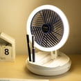 thumbnail image 2 of Ventilador de Mesa Plegable con Carga USB, Ventilador de Techo Colgante Montado en la Pared con Luz LED Ajustable para el Ventilador del Refrigerador de la Habitación del Hogar, 2 of 5