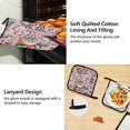 thumbnail image 4 of Dreamtimes Mushroom Leaves Oven Mitts and Pot Holders with Chef Apron,Set of 5 Heat Resistant Kitchen Gloves and Silicone Non-Slip Potholders Adjustable Neck Buckle Chef Apron, 4 of 6